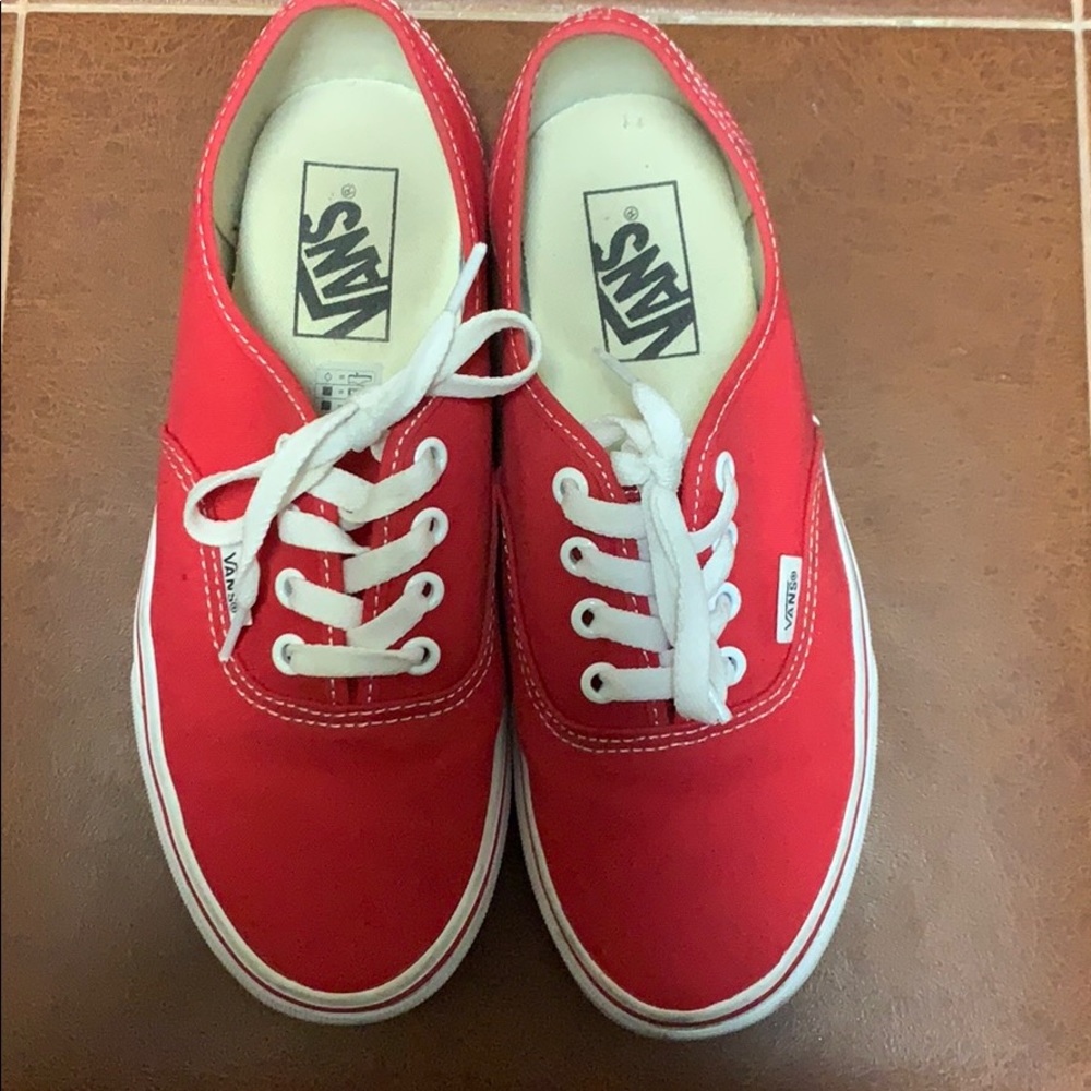 Almost new red classic vans